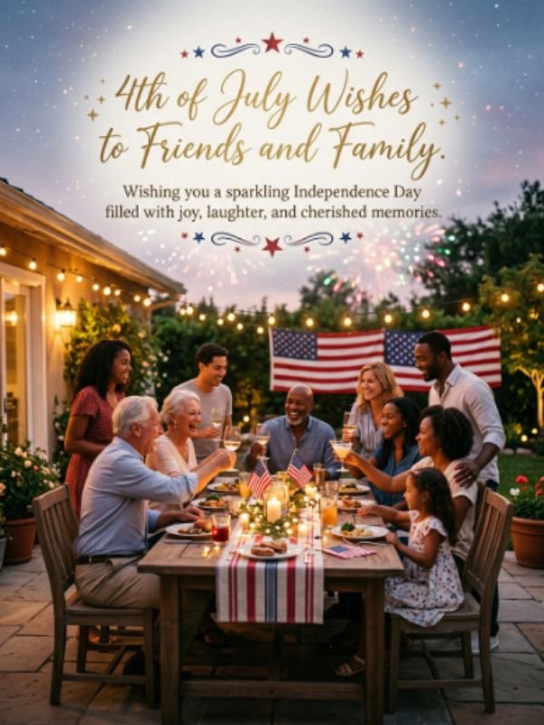 4th of July Wishes to Friends and Family