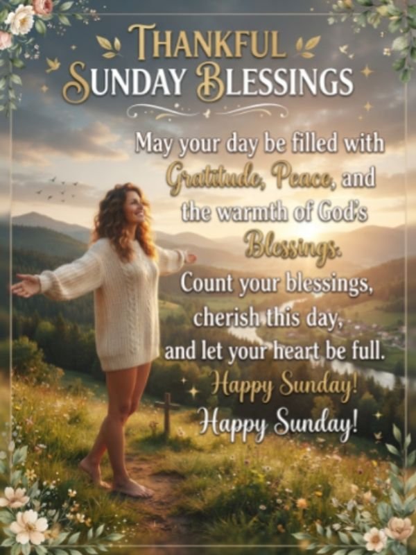 Inspirational Thankful Sunday Blessings Quotes