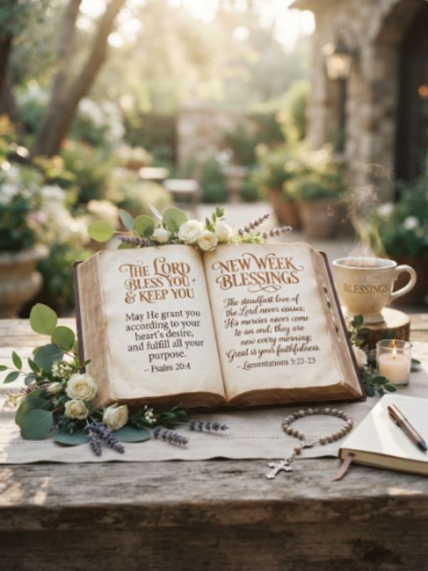 Inspirational new week blessings bible verses