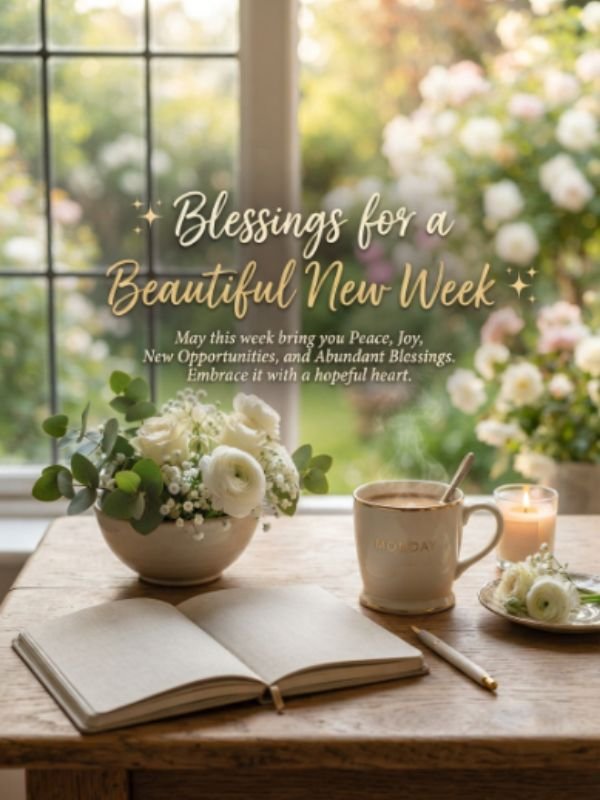 Inspirational new week blessings images