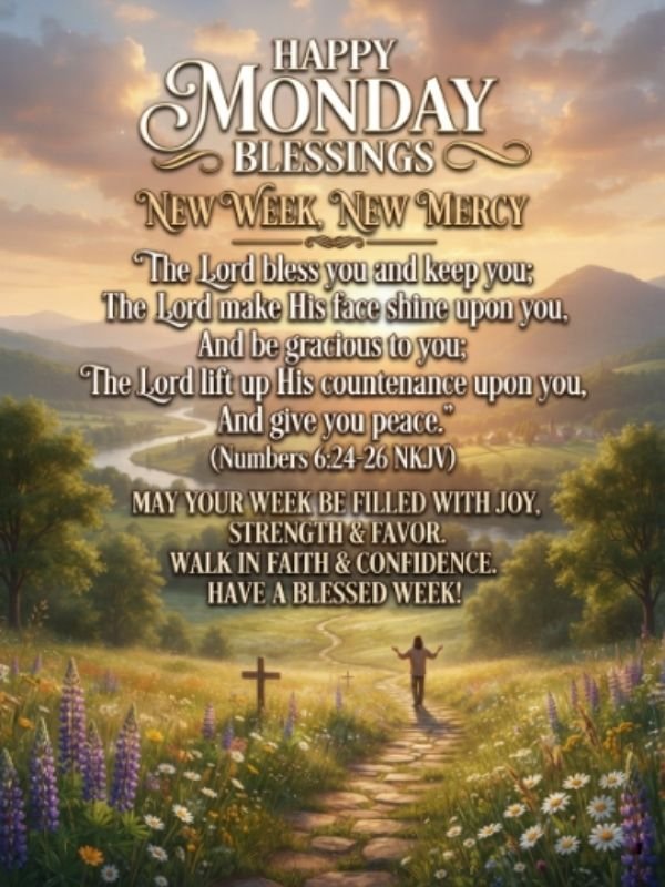 New Week Monday Blessings Bible Verse