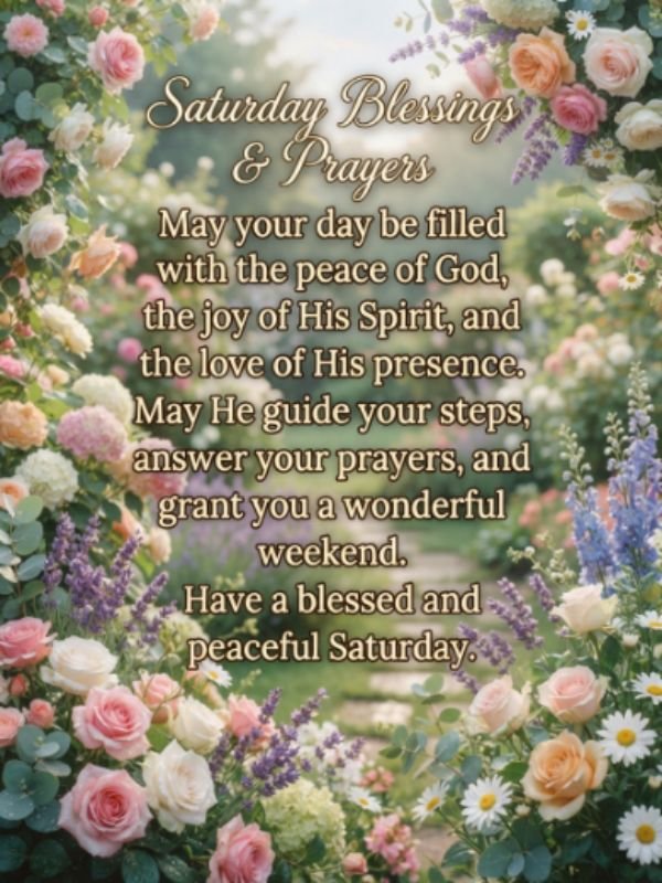 Saturday Blessings and Prayers