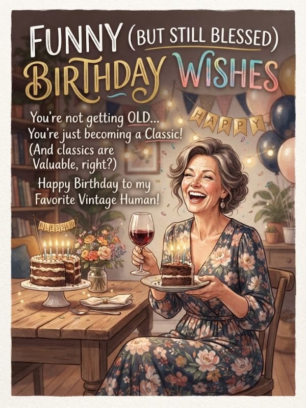 Funny (But Still Blessed) Birthday Wishes