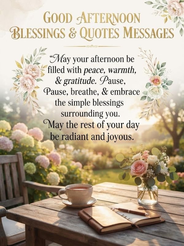 Good Afternoon Blessings and quotes Messages