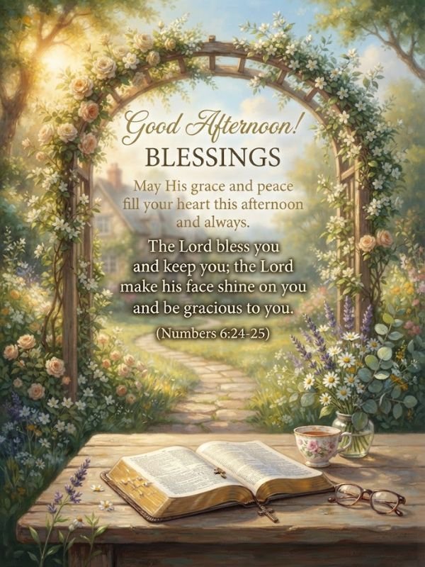 Good afternoon blessings and quotes bible verse