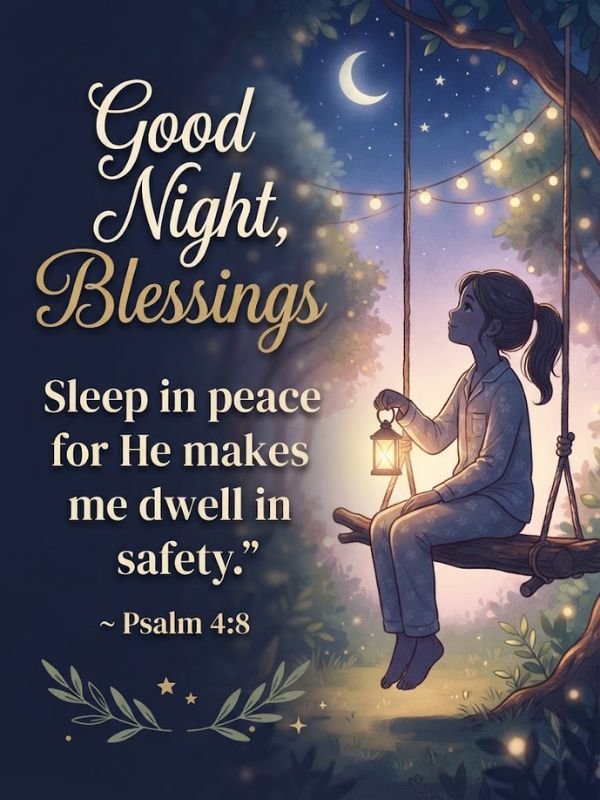 Good night blessings quotes bible verse