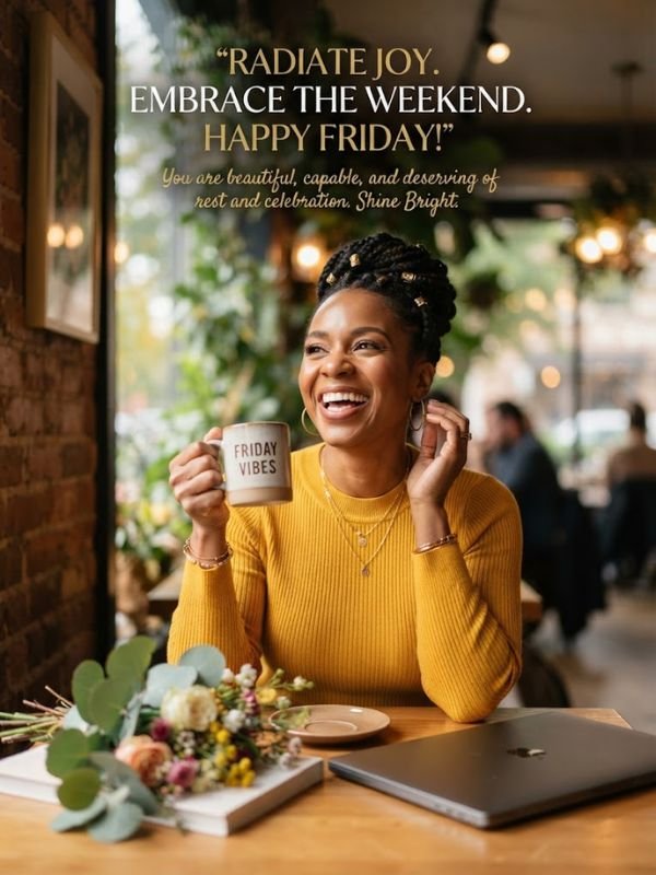 Happy Friday Black Woman Images and Quote