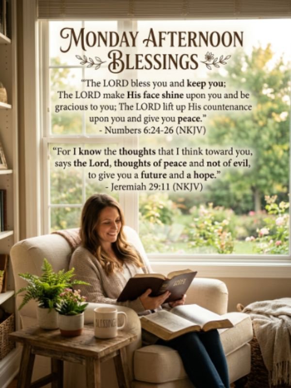 Monday Afternoon Blessings Bible Verses