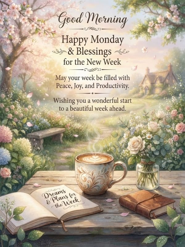 Monday Blessings and Wishes, Good Morning for the New Week