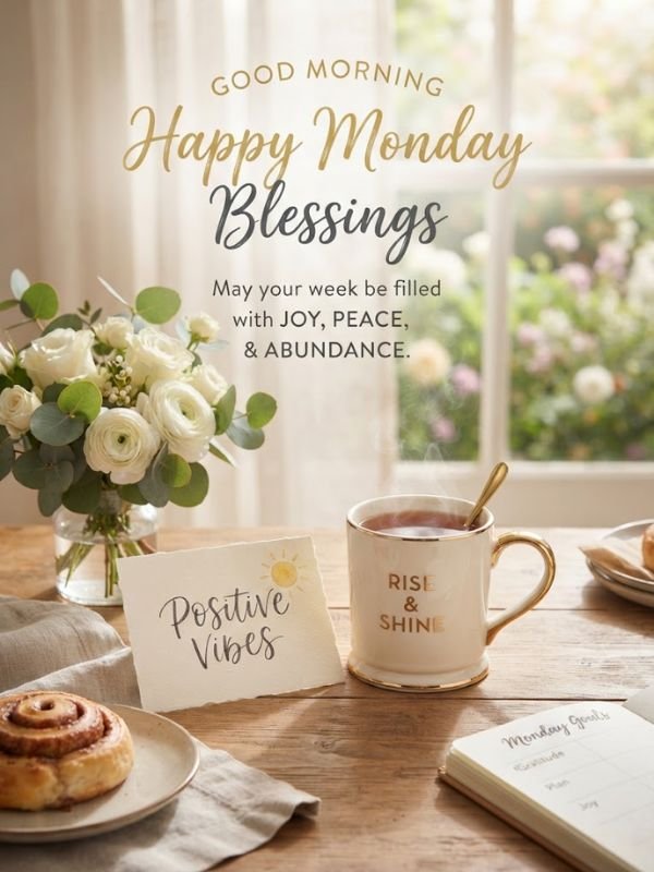 Positive, Good Morning and Happy Monday Blessings