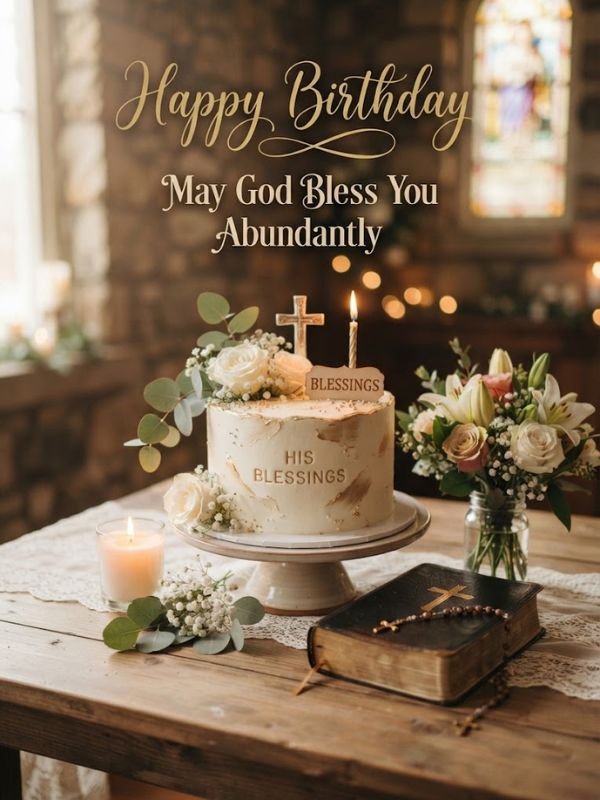 Religious Birthday Blessings (Happy Birthday, God Bless You)