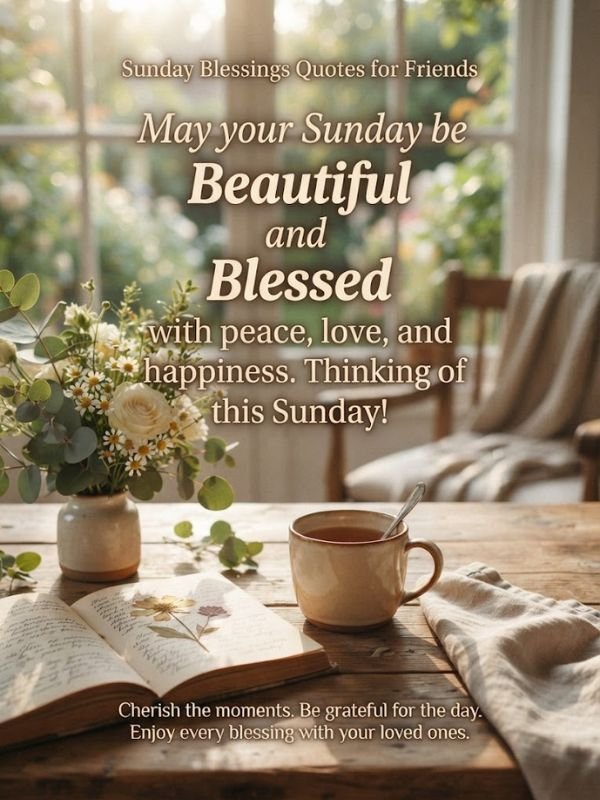 Sunday Blessings Quotes for Friends