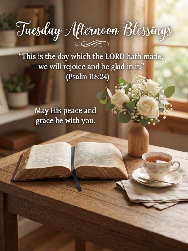 Tuesday Afternoon Blessings with Bible Verses