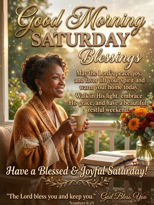African American good morning Saturday blessings gif