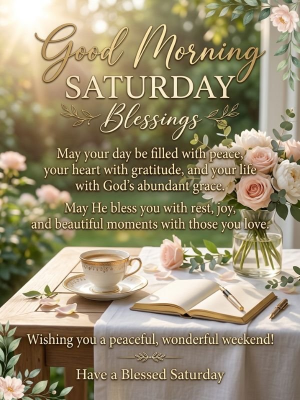 Good Morning Saturday Blessings Messages