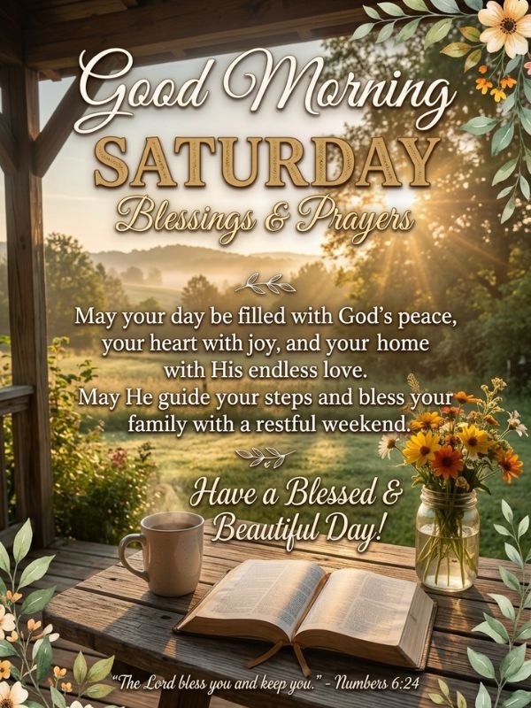 Good Morning Saturday Blessings and Prayers Quotes