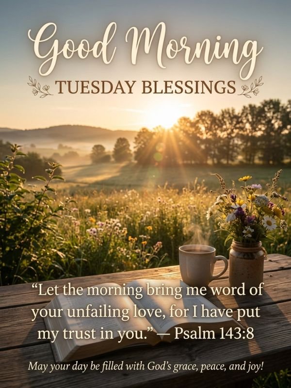 Good Morning Tuesday Blessings Bible Verses