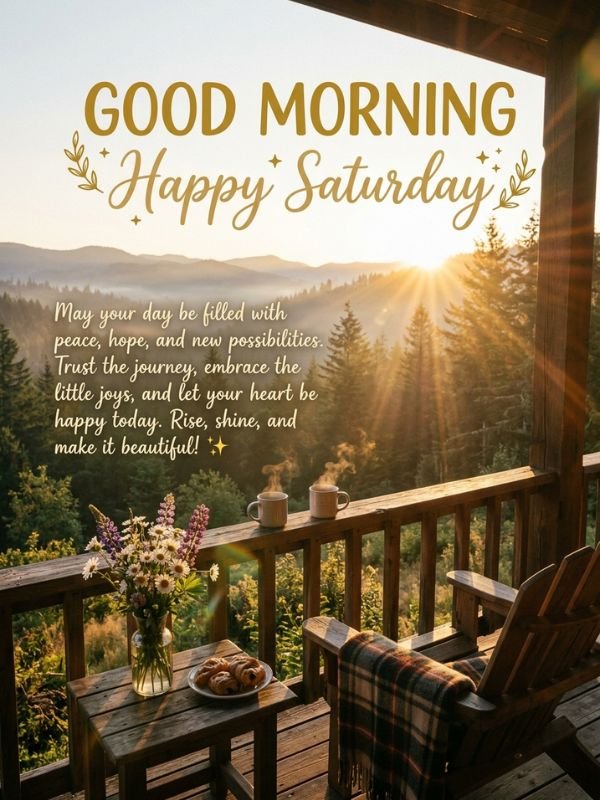 Inspiring positive good morning Saturday