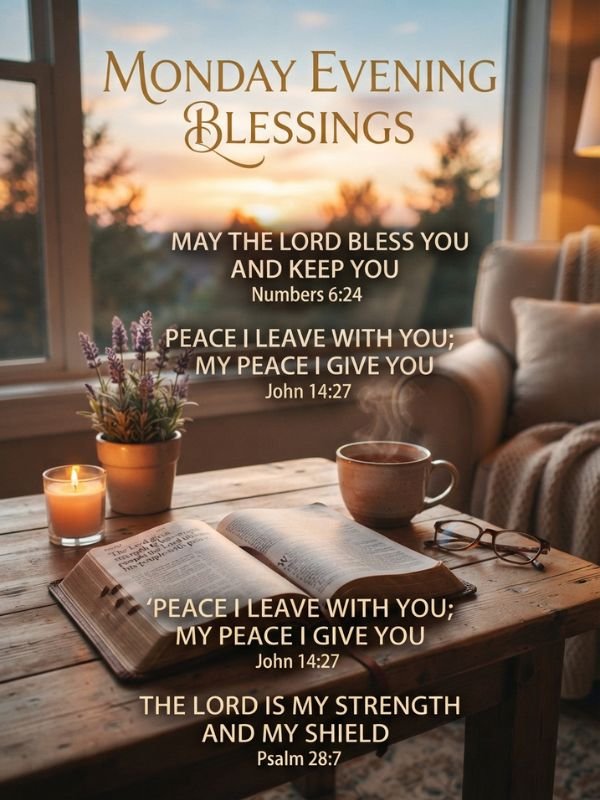 Monday Evening Blessings with Bible Verses