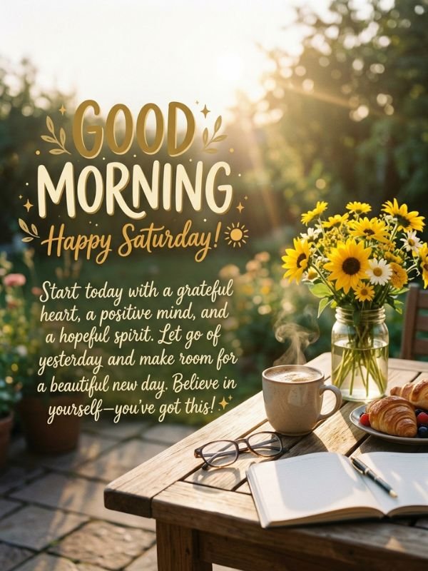 Motivational quotes positive good morning Saturday