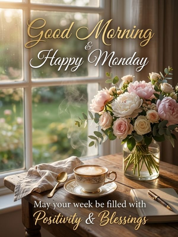 Positive, Good Morning and Happy Monday, Blessings