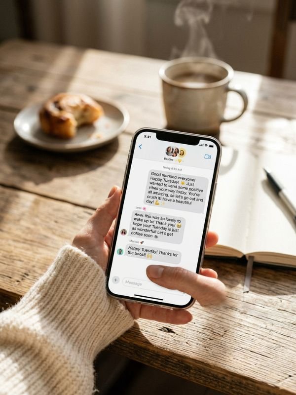 Positive Tuesday Morning Text Messages for Friends
