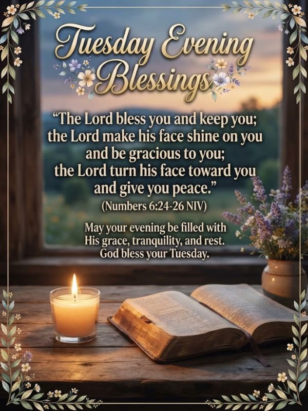 Tuesday Evening Blessings with Bible Verses